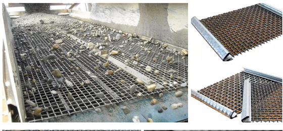 Square Hole Crimped Wire Mesh for Vibrating Screen with Custom Length and High Screening Area