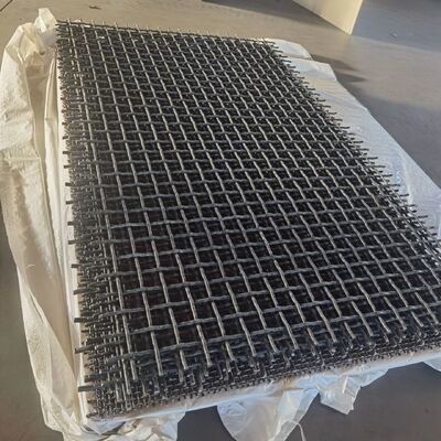 65 Manganese Steel Hooked Crimped Wire Mesh with Square Hole for Stone Crusher Vibrating Screen Mesh