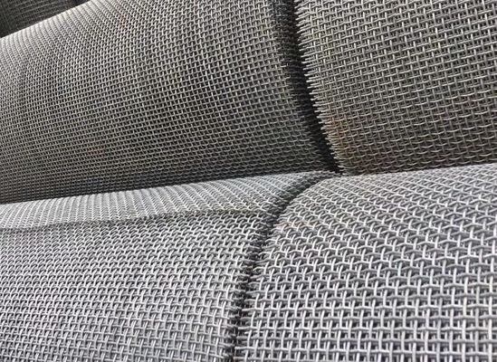 SS304 SS201 Stainless Steel Crimped Wire Mesh For Vibrating Screen In Mining Industry