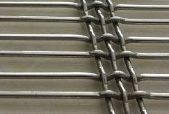 4mm SS306 Stainless Steel Crimped Wire Mesh Bright Silver