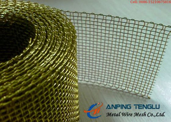 Copper ASTM Metal Woven Wire Mesh With Selvage Edge Finished Edge Looped Edge