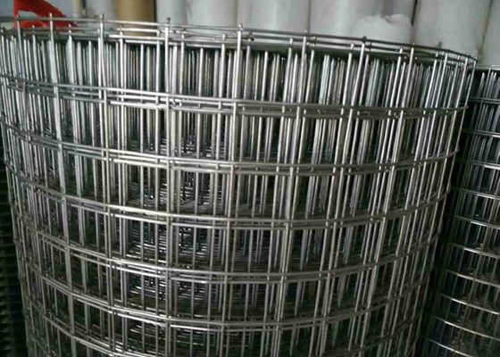 Polished SS304 0.5 Inch Welded Wire Mesh Rolls Bright Silver