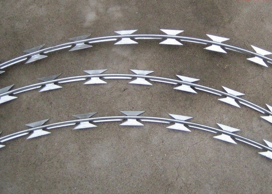 High Security Razor Barbed Wire With Stainless Steel Core With Galvanize Coated