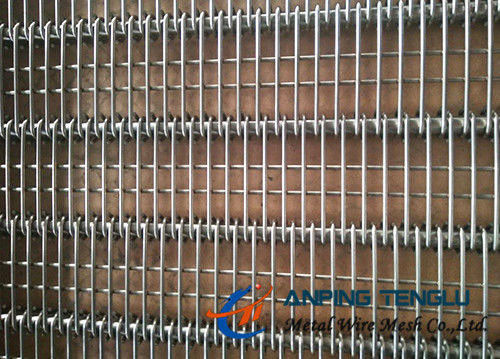 AISI 1.6mm to 4mm Wire Conveyor Belt Bright Silver