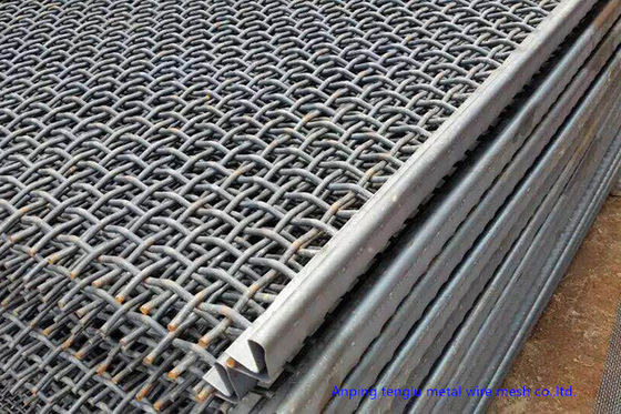 Hooked Vibrating Sieve Screen Mesh SUS304 Crimped For Mining Quarry Crimped Wire Mesh